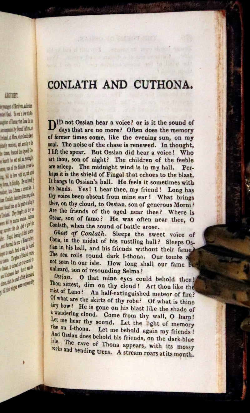 1807 Rare Book - The POEMS of OSSIAN by James Macpherson. Gaelic mythology.