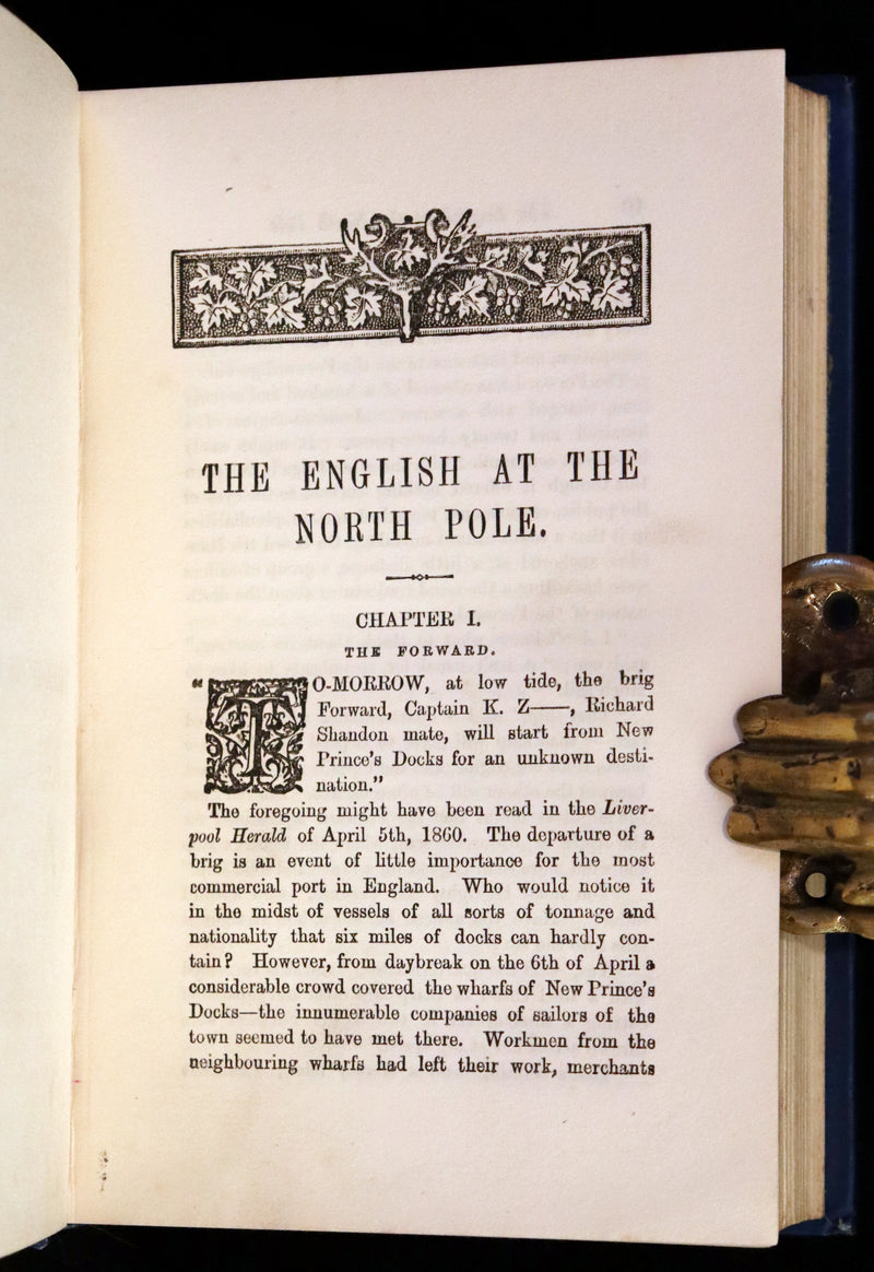 1910 Rare Book - JULES VERNE - The Adventures of Captain Hatteras, Containing 'The English at the North Pole' and 'The Ice Desert'