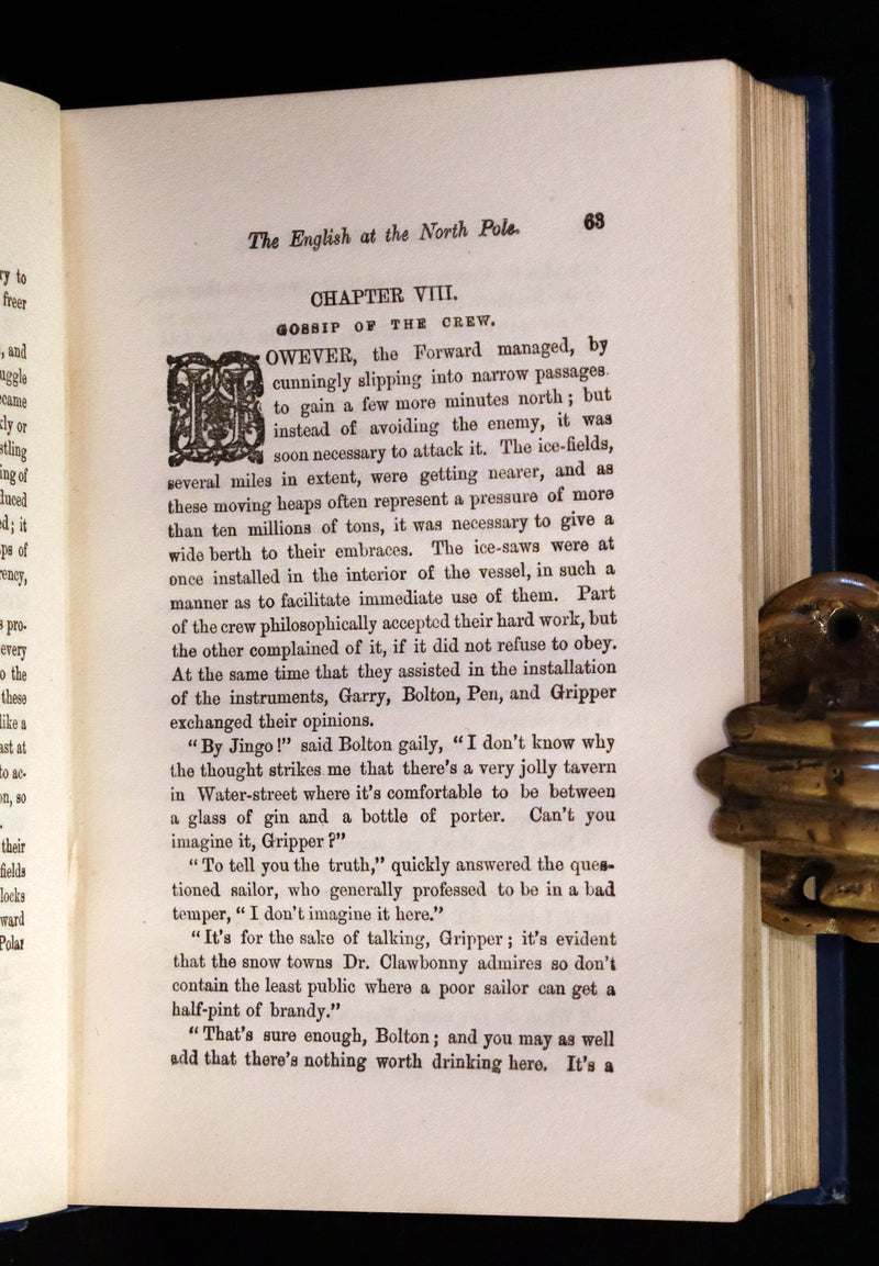 1910 Rare Book - JULES VERNE - The Adventures of Captain Hatteras, Containing 'The English at the North Pole' and 'The Ice Desert'