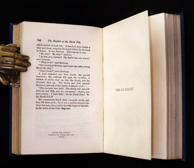 1910 Rare Book - JULES VERNE - The Adventures of Captain Hatteras, Containing 'The English at the North Pole' and 'The Ice Desert'