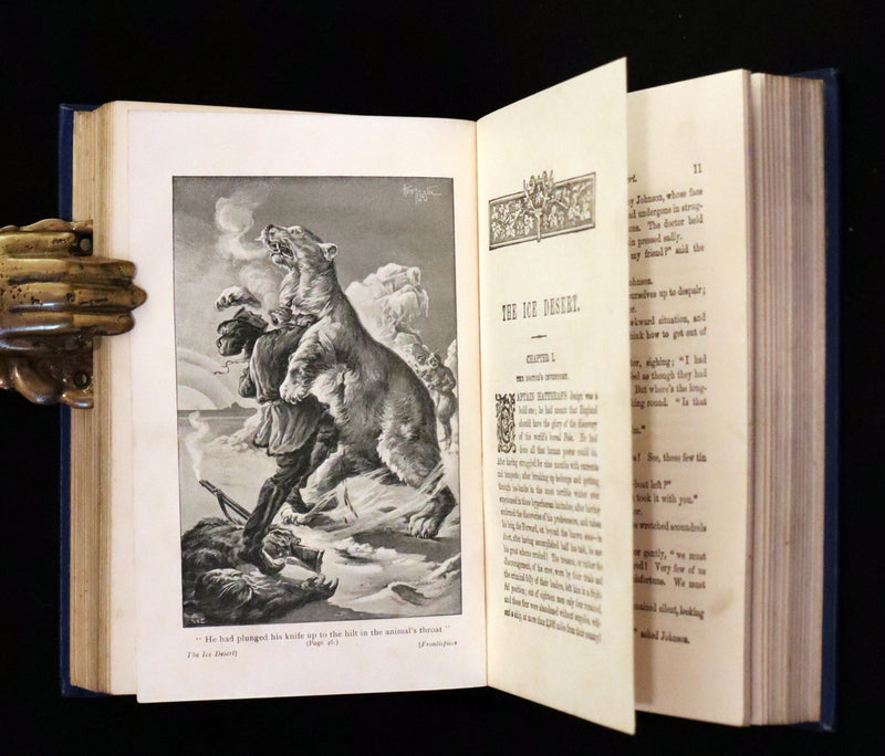 1910 Rare Book - JULES VERNE - The Adventures of Captain Hatteras, Containing 'The English at the North Pole' and 'The Ice Desert'