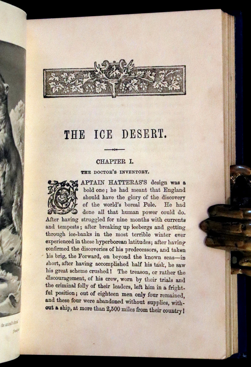 1910 Rare Book - JULES VERNE - The Adventures of Captain Hatteras, Containing 'The English at the North Pole' and 'The Ice Desert'