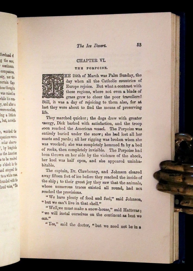 1910 Rare Book - JULES VERNE - The Adventures of Captain Hatteras, Containing 'The English at the North Pole' and 'The Ice Desert'