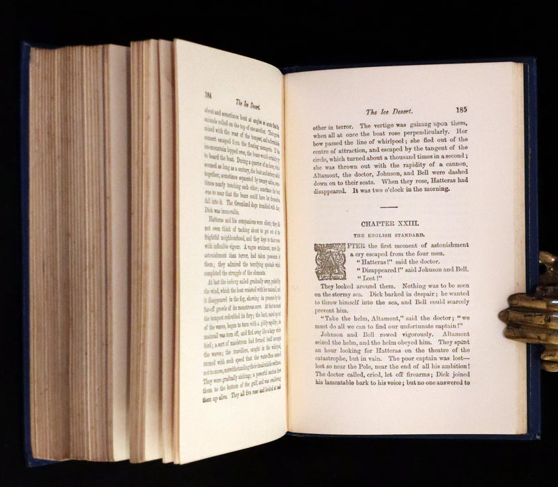 1910 Rare Book - JULES VERNE - The Adventures of Captain Hatteras, Containing 'The English at the North Pole' and 'The Ice Desert'