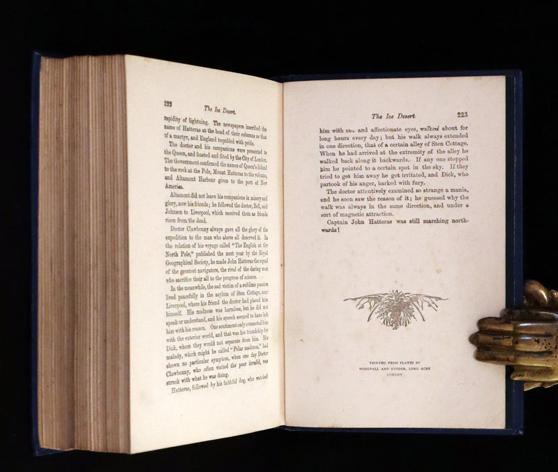 1910 Rare Book - JULES VERNE - The Adventures of Captain Hatteras, Containing 'The English at the North Pole' and 'The Ice Desert'