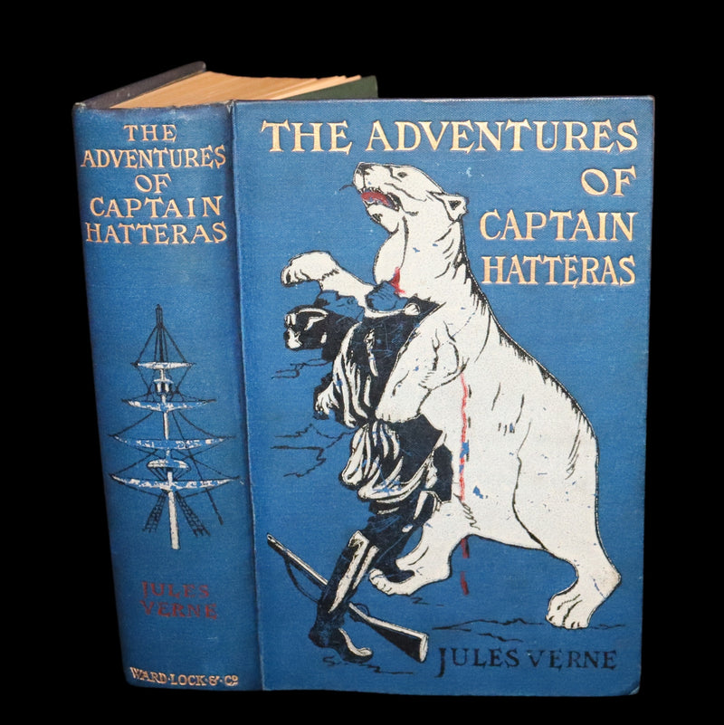 1910 Rare Book - JULES VERNE - The Adventures of Captain Hatteras, Containing 'The English at the North Pole' and 'The Ice Desert'