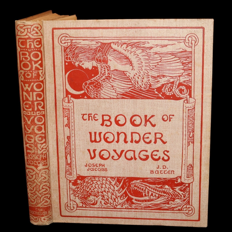 1896 Rare First Edition - The BOOK of WONDER VOYAGES by Joseph Jacobs Illustrated by J.D. Batten.