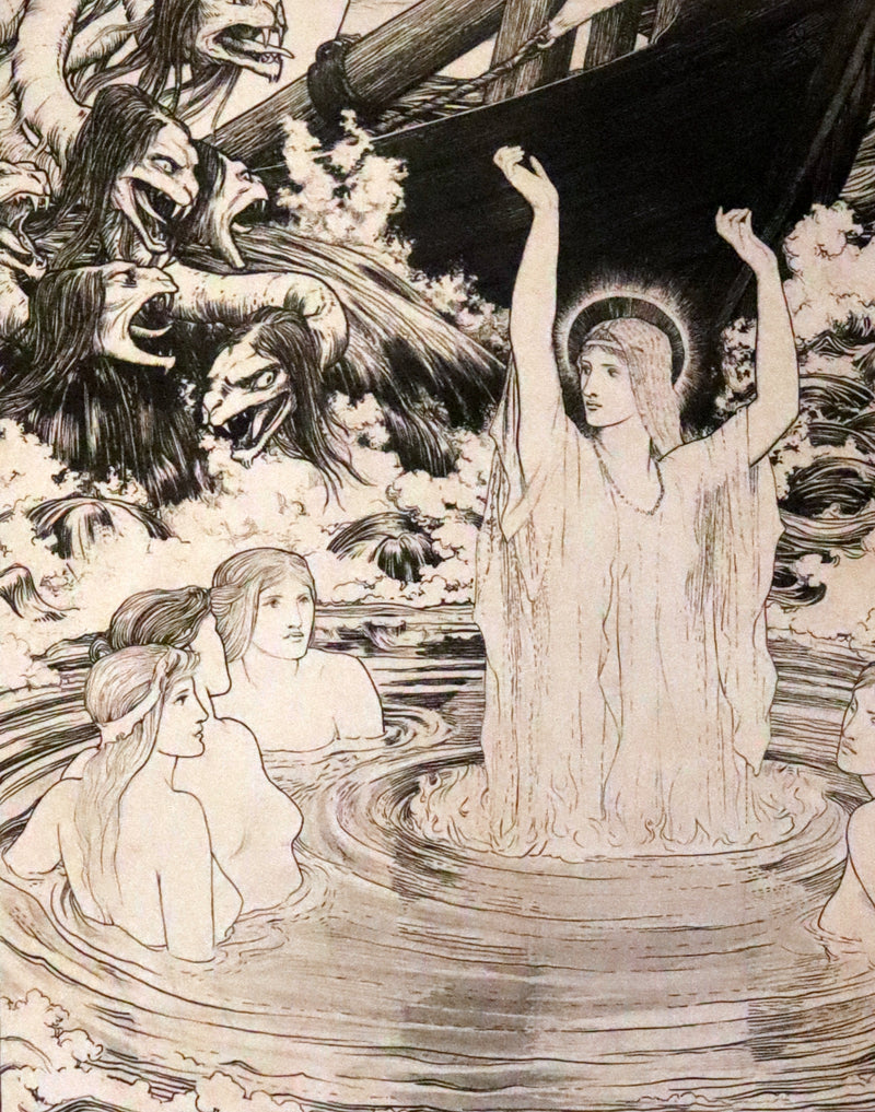 1896 Rare First Edition - The BOOK of WONDER VOYAGES by Joseph Jacobs Illustrated by J.D. Batten.