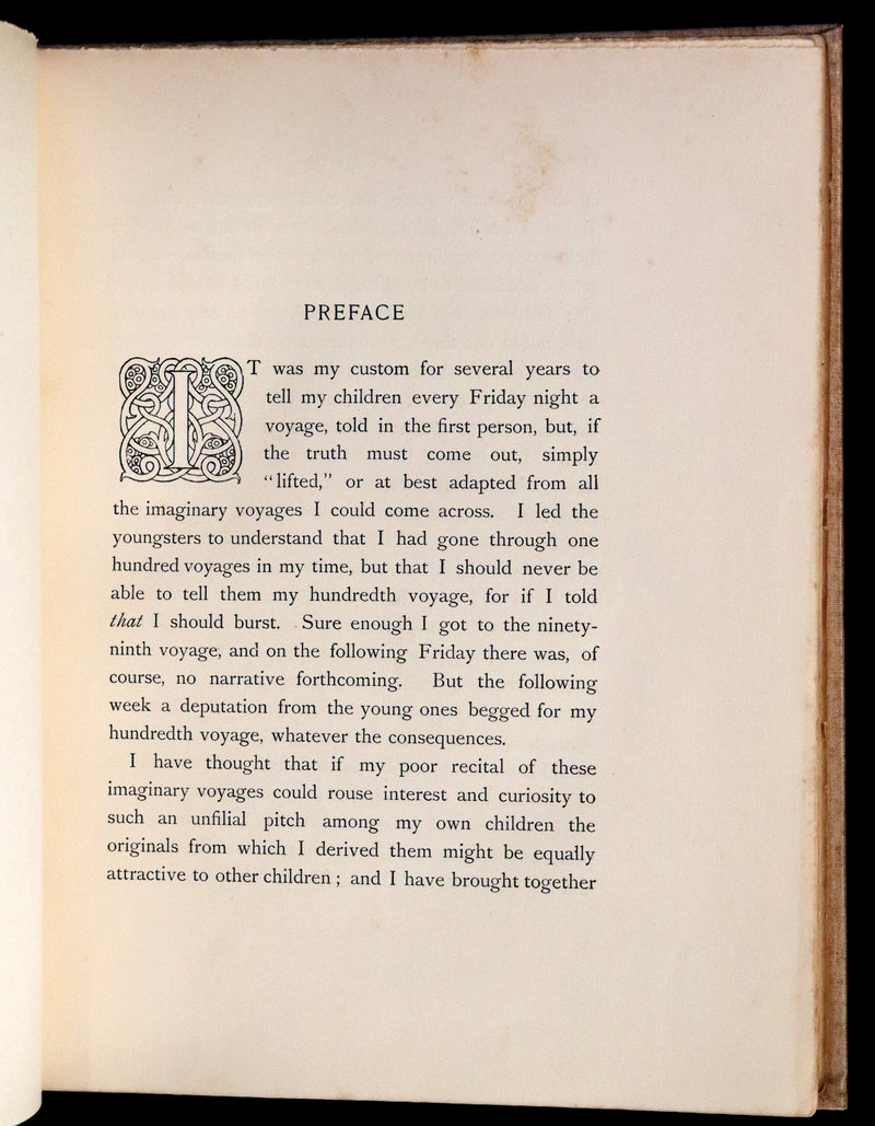 1896 Rare First Edition - The BOOK of WONDER VOYAGES by Joseph Jacobs Illustrated by J.D. Batten.