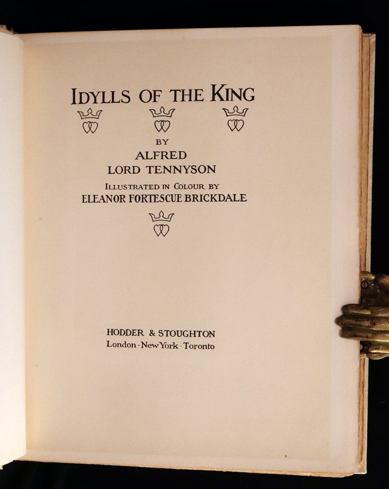 1911 Signed Deluxe 1stED Illustrated by Pre-Raphaelite Eleanor Fortescue Brickdale -  Idylls of the King Arthur.