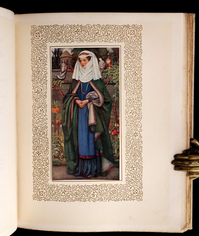 1911 Signed Deluxe 1stED Illustrated by Pre-Raphaelite Eleanor Fortescue Brickdale -  Idylls of the King Arthur.