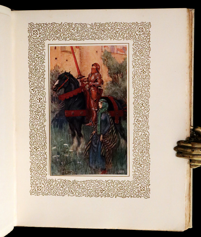1911 Signed Deluxe 1stED Illustrated by Pre-Raphaelite Eleanor Fortescue Brickdale -  Idylls of the King Arthur.