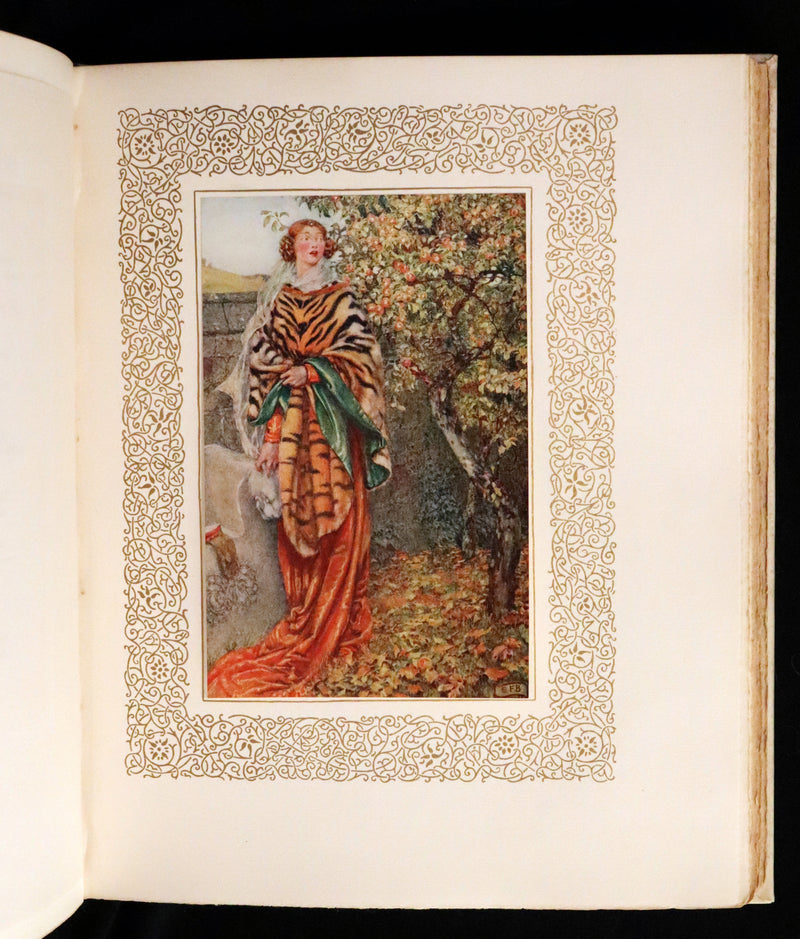 1911 Signed Deluxe 1stED Illustrated by Pre-Raphaelite Eleanor Fortescue Brickdale -  Idylls of the King Arthur.