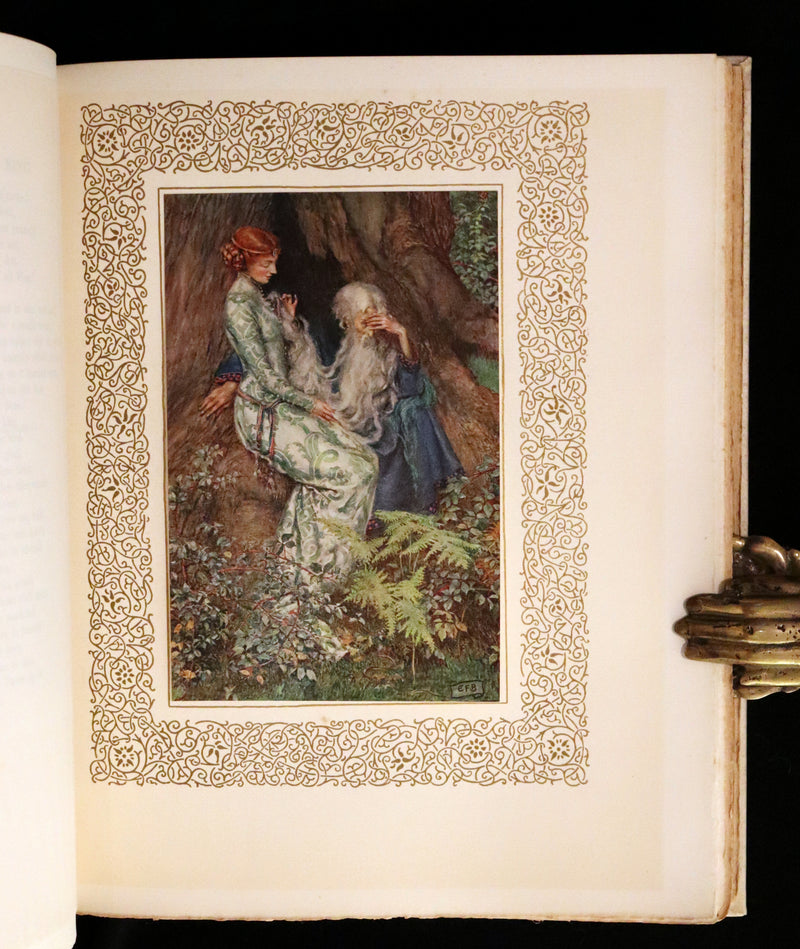 1911 Signed Deluxe 1stED Illustrated by Pre-Raphaelite Eleanor Fortescue Brickdale -  Idylls of the King Arthur.