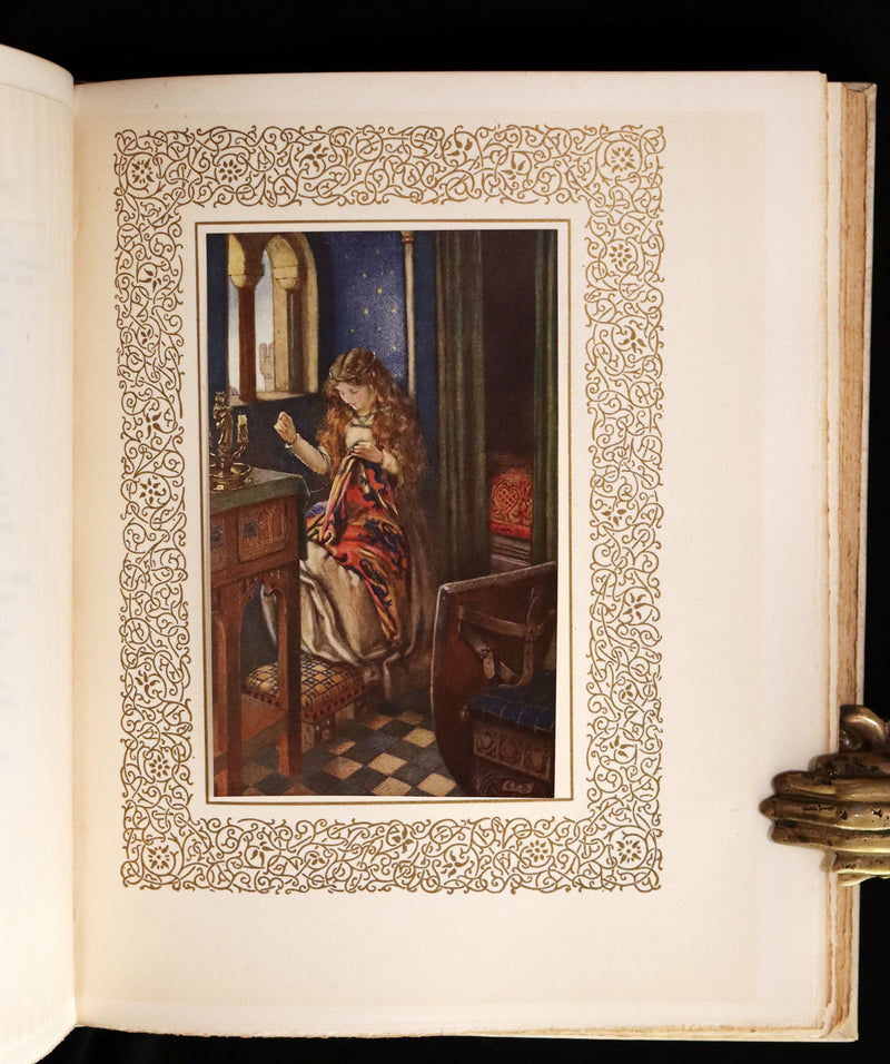 1911 Signed Deluxe 1stED Illustrated by Pre-Raphaelite Eleanor Fortescue Brickdale -  Idylls of the King Arthur.