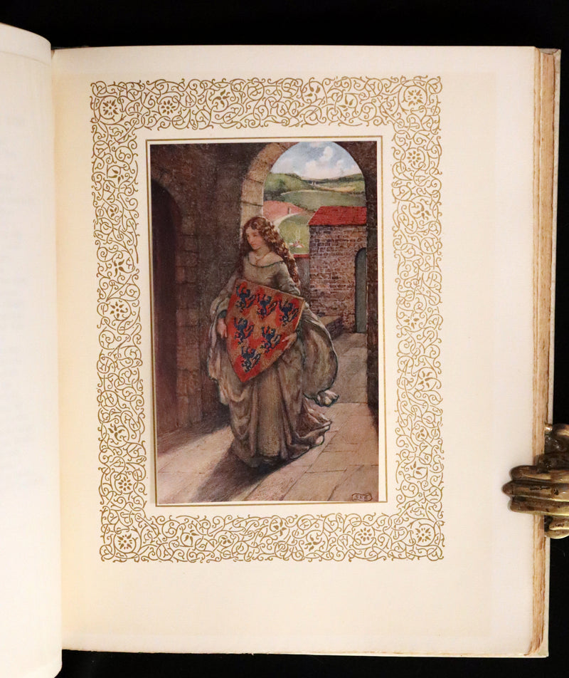 1911 Signed Deluxe 1stED Illustrated by Pre-Raphaelite Eleanor Fortescue Brickdale -  Idylls of the King Arthur.