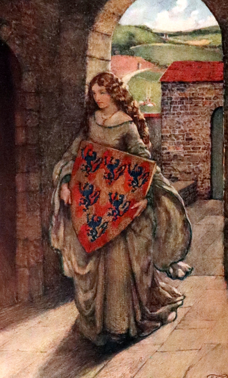 1911 Signed Deluxe 1stED Illustrated by Pre-Raphaelite Eleanor Fortescue Brickdale -  Idylls of the King Arthur.