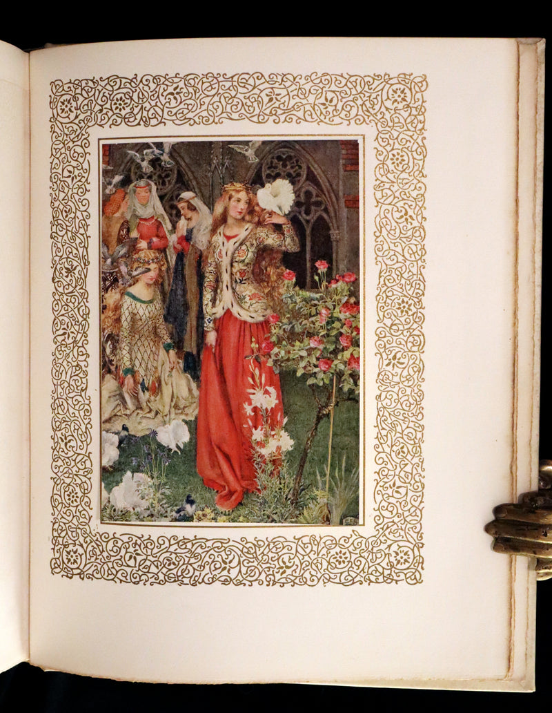 1911 Signed Deluxe 1stED Illustrated by Pre-Raphaelite Eleanor Fortescue Brickdale -  Idylls of the King Arthur.
