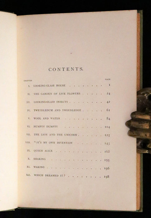 1896 Rare Victorian Book - Through the Looking Glass, and What Alice Found There by Lewis Carroll.