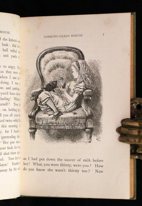 1896 Rare Victorian Book - Through the Looking Glass, and What Alice Found There by Lewis Carroll.