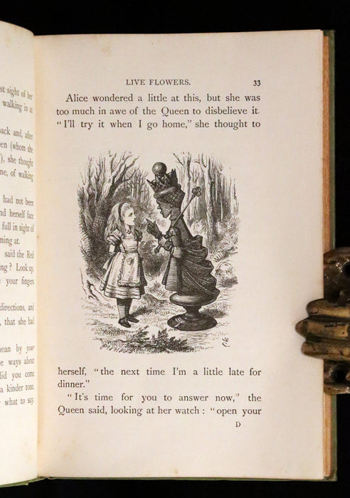 1896 Rare Victorian Book - Through the Looking Glass, and What Alice Found There by Lewis Carroll.