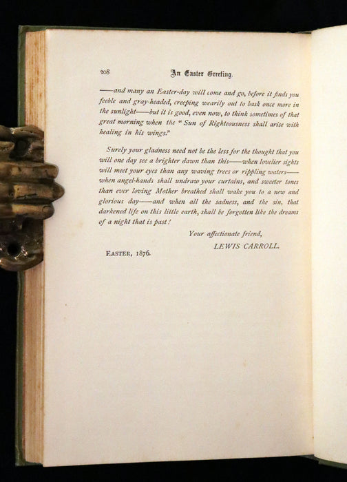 1896 Rare Victorian Book - Through the Looking Glass, and What Alice Found There by Lewis Carroll.