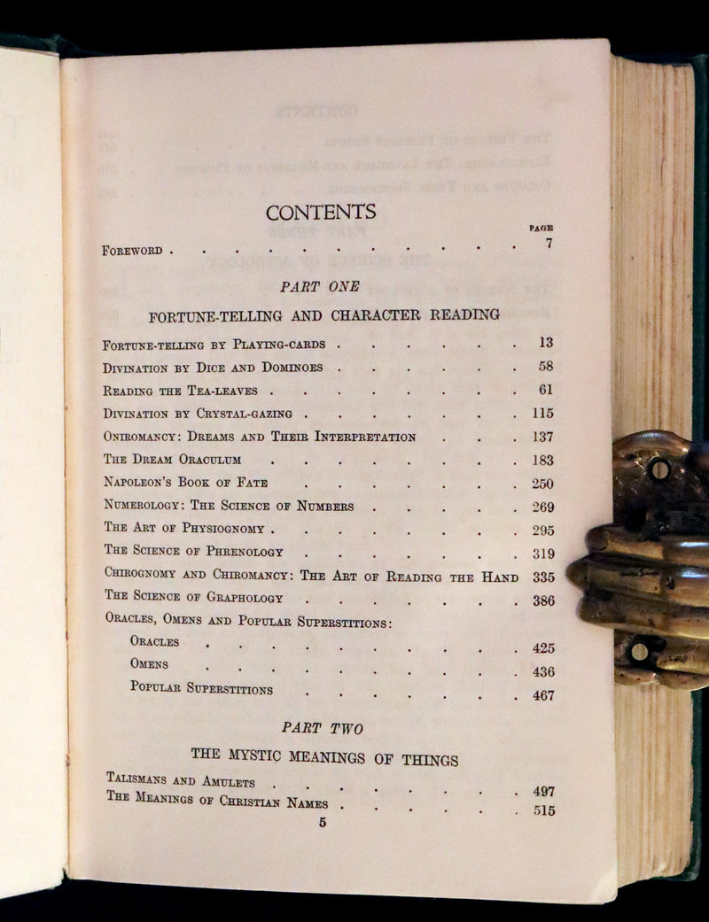 1935 Rare Book - The Complete Book of Fortune A Comprehensive Survey Of The Occult Sciences & Other Methods Of Divination.