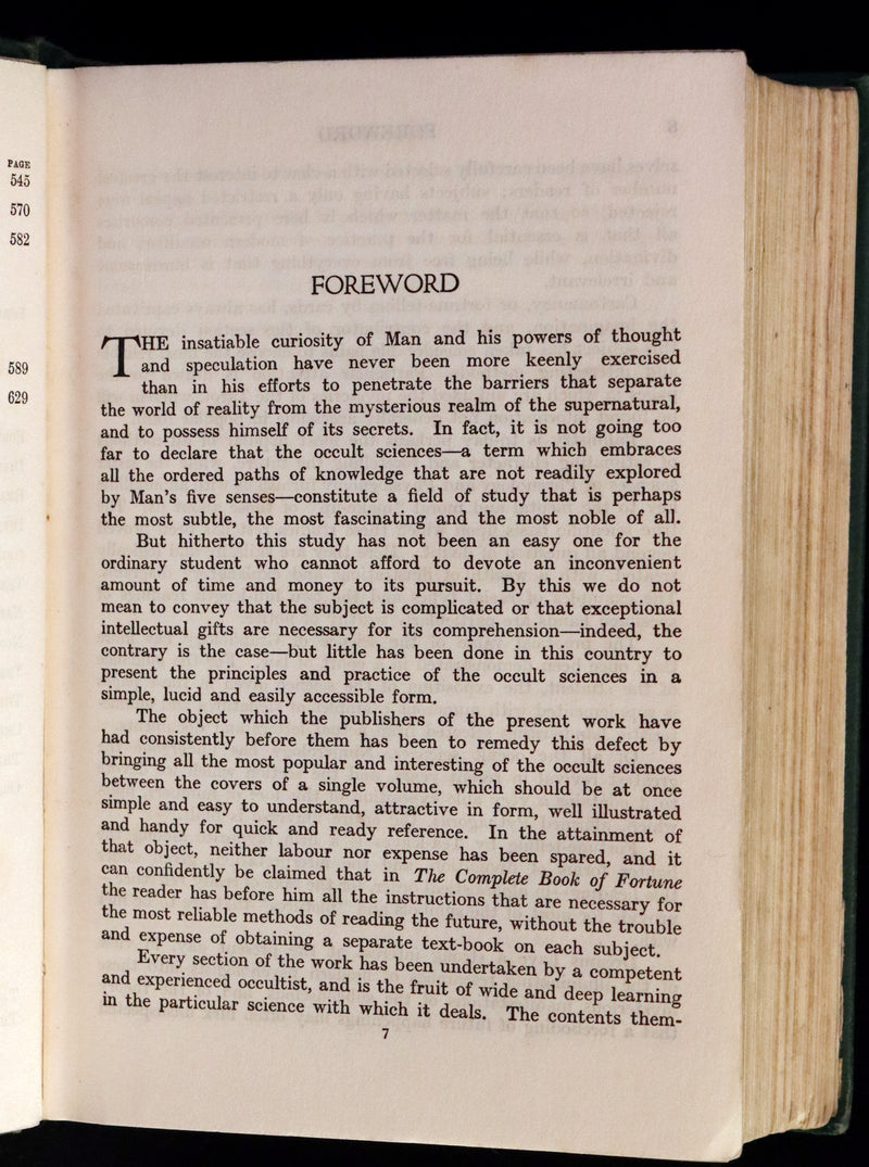 1935 Rare Book - The Complete Book of Fortune A Comprehensive Survey Of The Occult Sciences & Other Methods Of Divination.