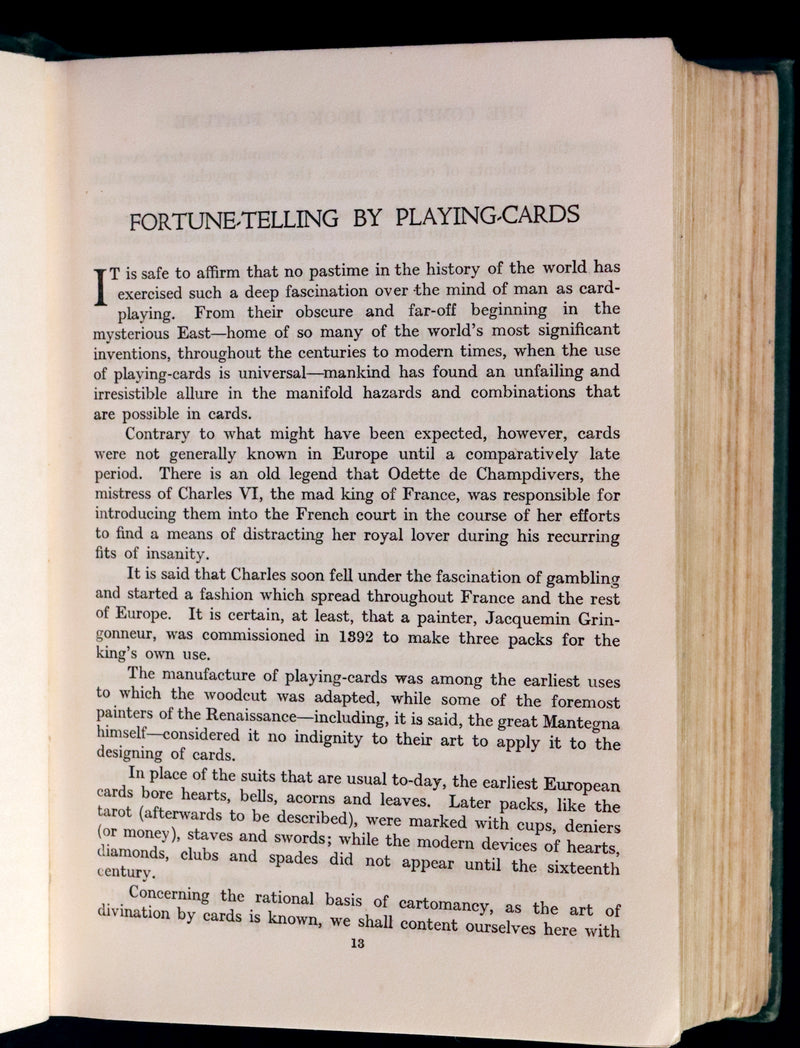 1935 Rare Book - The Complete Book of Fortune A Comprehensive Survey Of The Occult Sciences & Other Methods Of Divination.