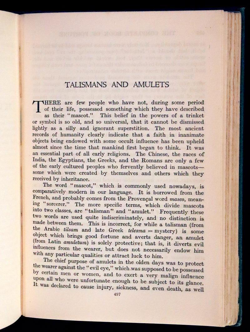 1935 Rare Book - The Complete Book of Fortune A Comprehensive Survey Of The Occult Sciences & Other Methods Of Divination.