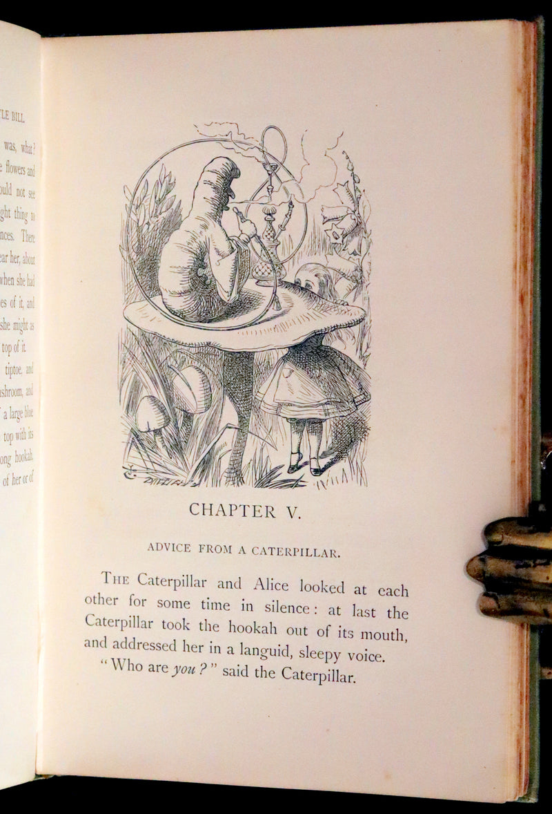 1896 Rare Victorian Book - Alice's Adventures in Wonderland by Lewis Carroll illustrated by John Tenniel.