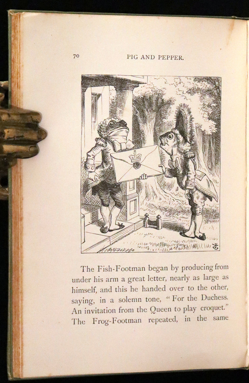 1896 Rare Victorian Book - Alice's Adventures in Wonderland by Lewis Carroll illustrated by John Tenniel.