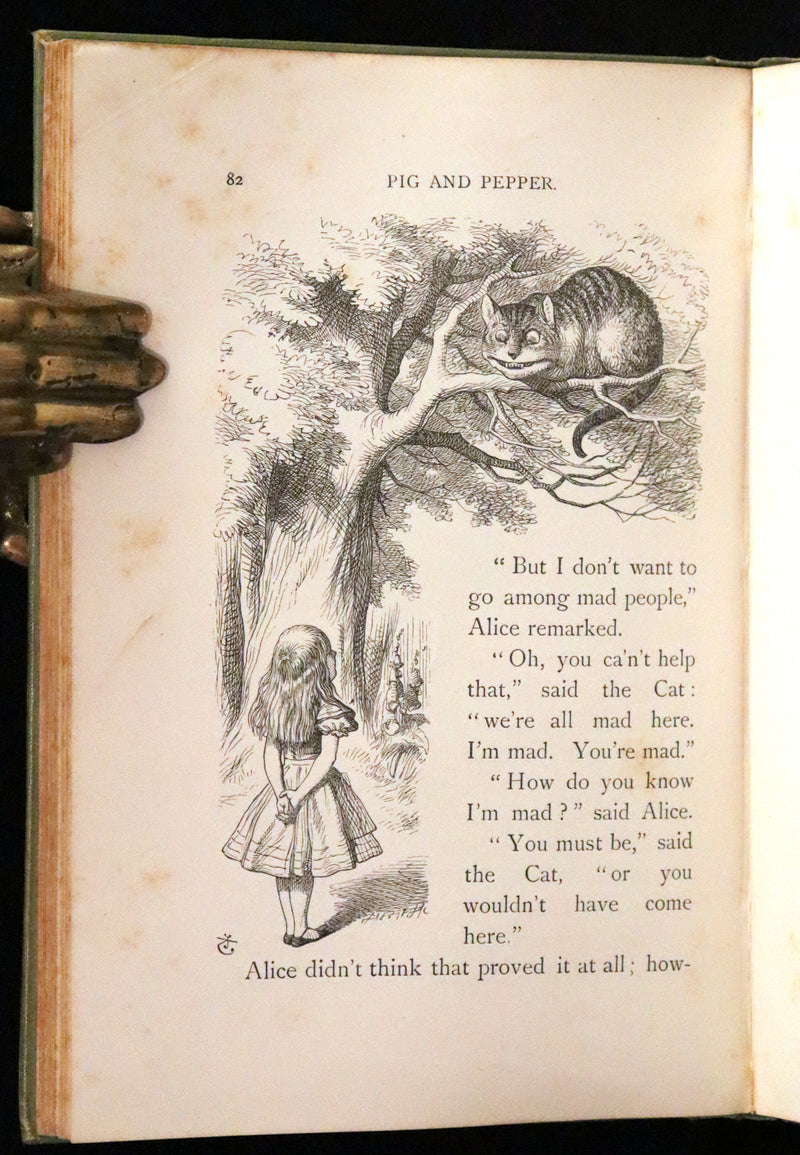 1896 Rare Victorian Book - Alice's Adventures in Wonderland by Lewis Carroll illustrated by John Tenniel.