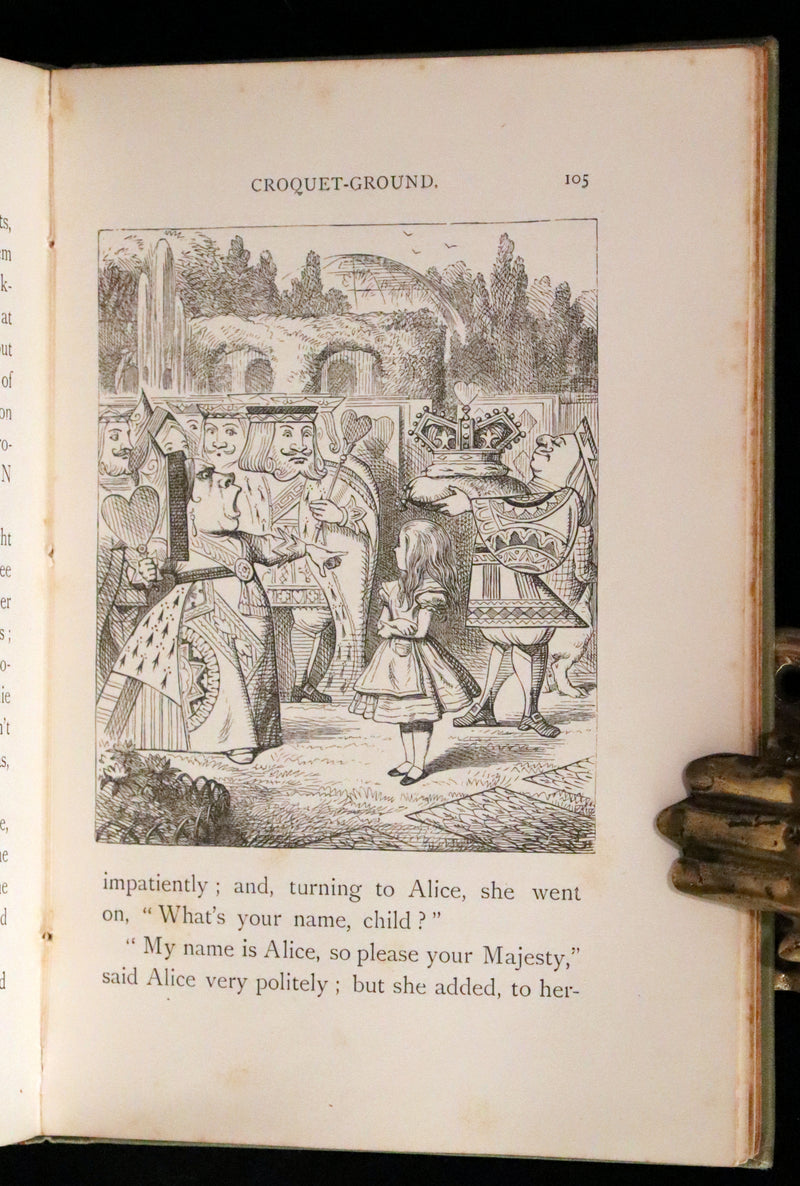 1896 Rare Victorian Book - Alice's Adventures in Wonderland by Lewis Carroll illustrated by John Tenniel.