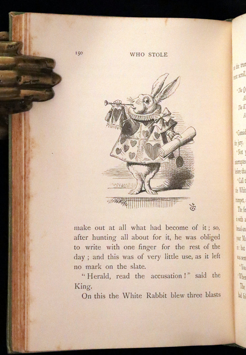1896 Rare Victorian Book - Alice's Adventures in Wonderland by Lewis Carroll illustrated by John Tenniel.