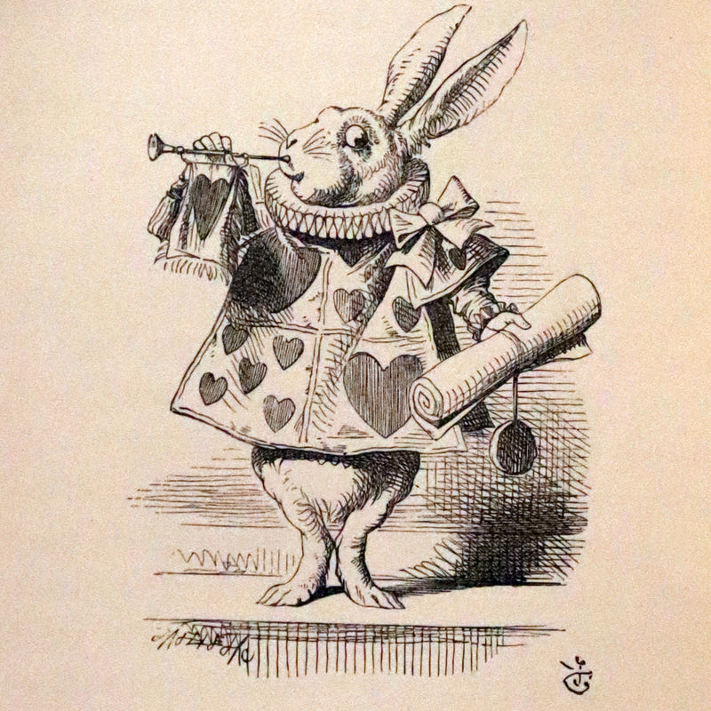 1896 Rare Victorian Book - Alice's Adventures in Wonderland by Lewis Carroll illustrated by John Tenniel.