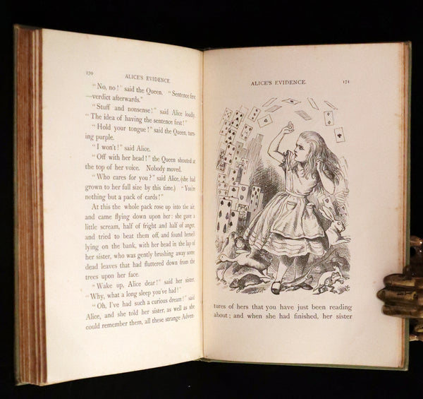 1896 Rare Victorian Book - Alice's Adventures in Wonderland by Lewis Carroll illustrated by John Tenniel.