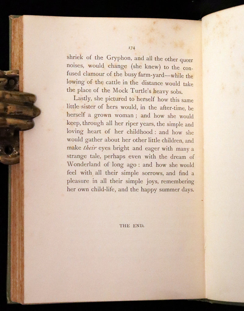 1896 Rare Victorian Book - Alice's Adventures in Wonderland by Lewis Carroll illustrated by John Tenniel.