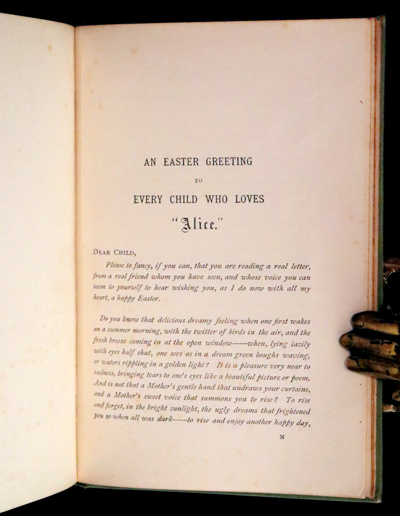 1896 Rare Victorian Book - Alice's Adventures in Wonderland by Lewis Carroll illustrated by John Tenniel.