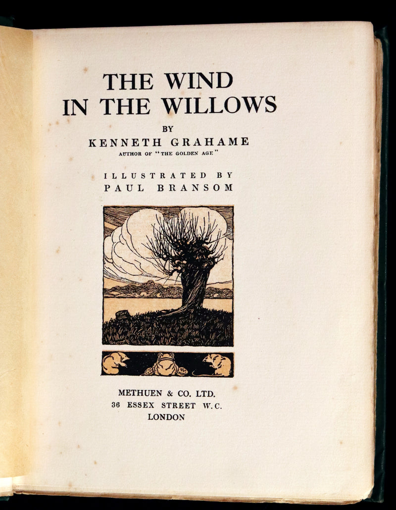 1913 First Edition illustrated by Paul BRANSOM - The WIND IN THE WILLOWS by K. Grahame.