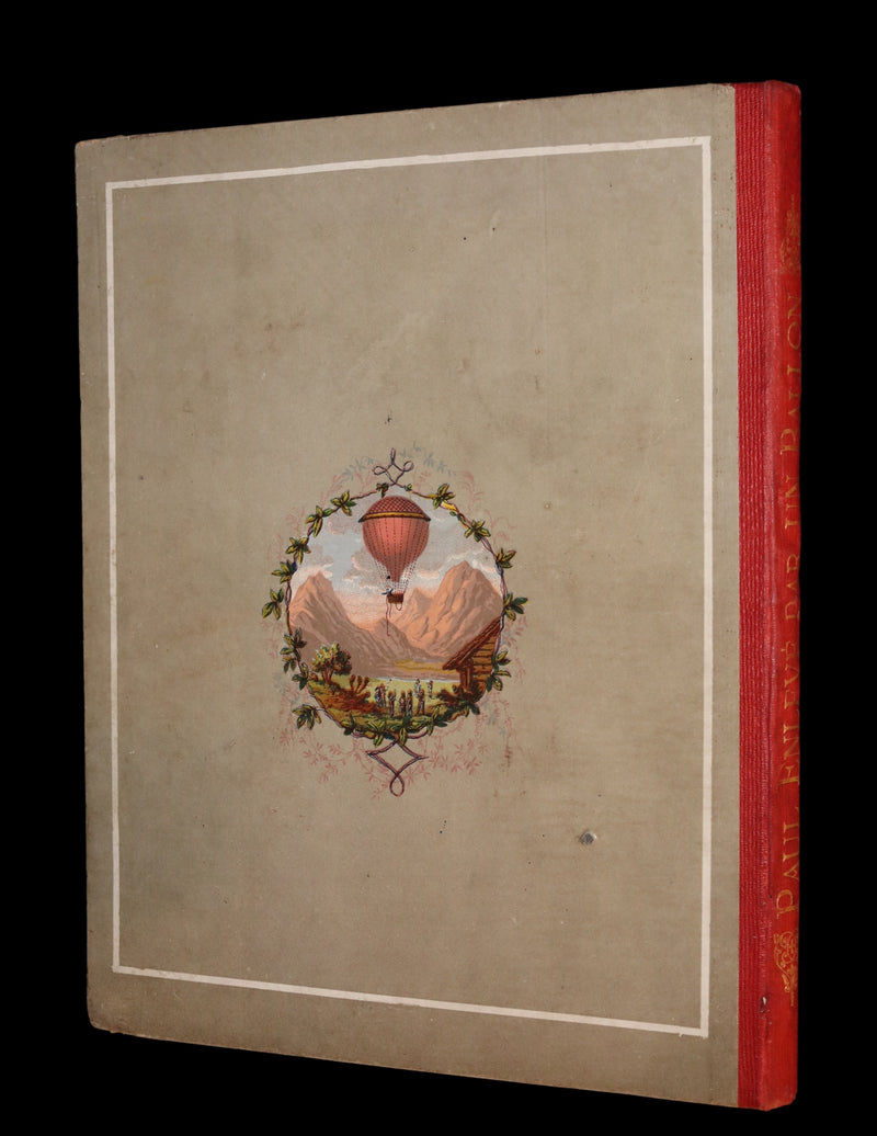 1870 Rare French Ballooning Book - Adventures of Paul Abducted by a Balloon (Aventures de Paul enlevé par un ballon).