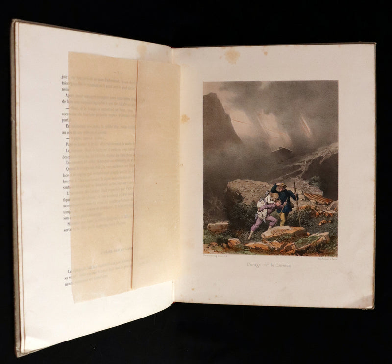 1870 Rare French Ballooning Book - Adventures of Paul Abducted by a Balloon (Aventures de Paul enlevé par un ballon).