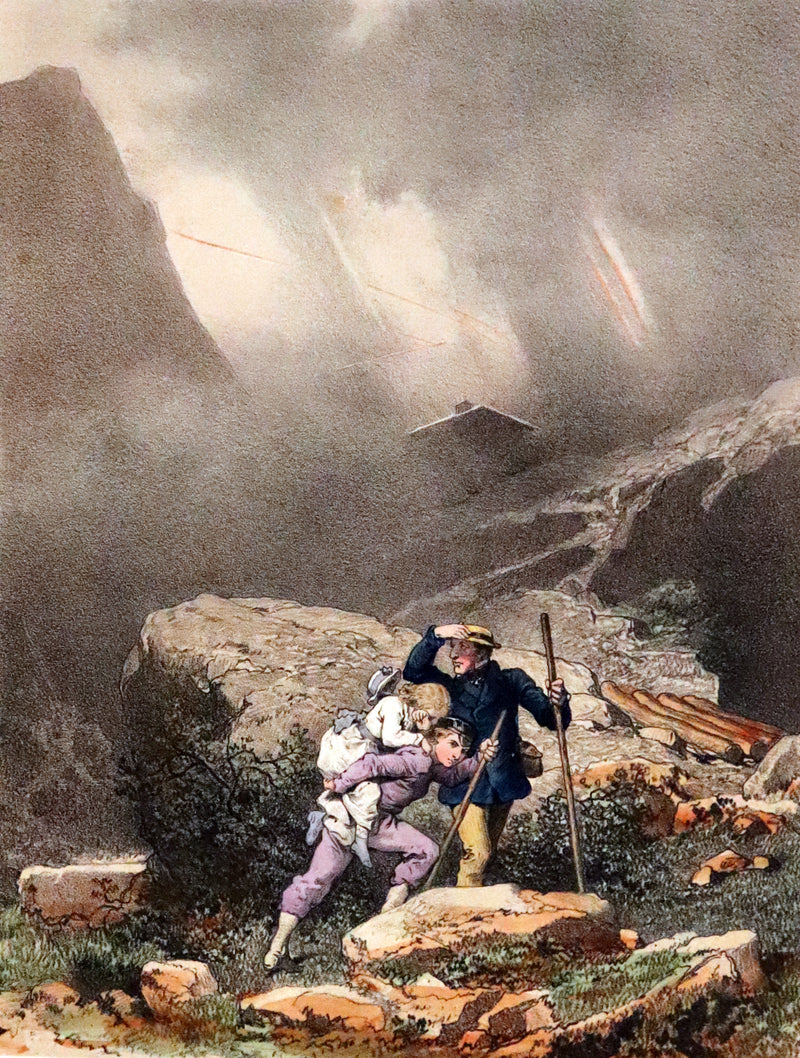 1870 Rare French Ballooning Book - Adventures of Paul Abducted by a Balloon (Aventures de Paul enlevé par un ballon).