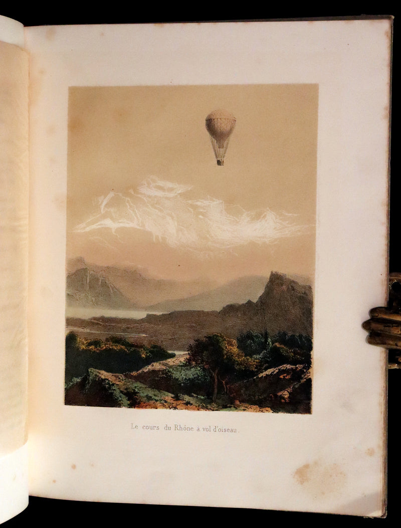 1870 Rare French Ballooning Book - Adventures of Paul Abducted by a Balloon (Aventures de Paul enlevé par un ballon).