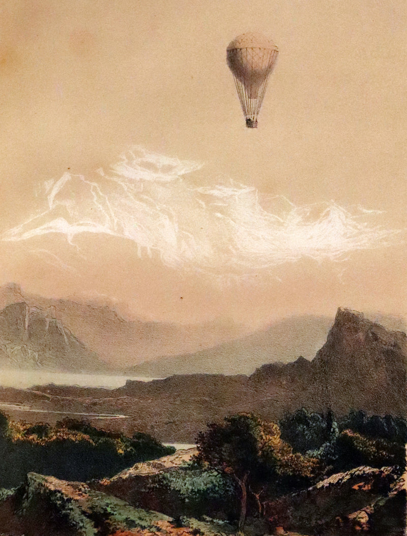1870 Rare French Ballooning Book - Adventures of Paul Abducted by a Balloon (Aventures de Paul enlevé par un ballon).