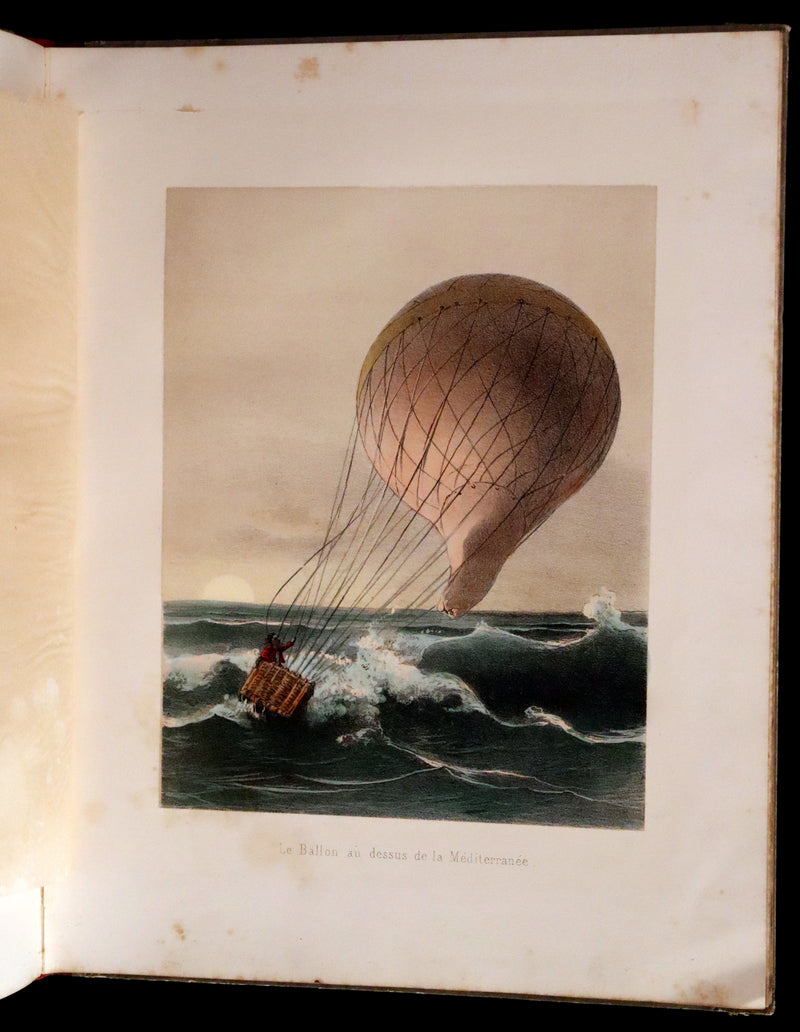 1870 Rare French Ballooning Book - Adventures of Paul Abducted by a Balloon (Aventures de Paul enlevé par un ballon).