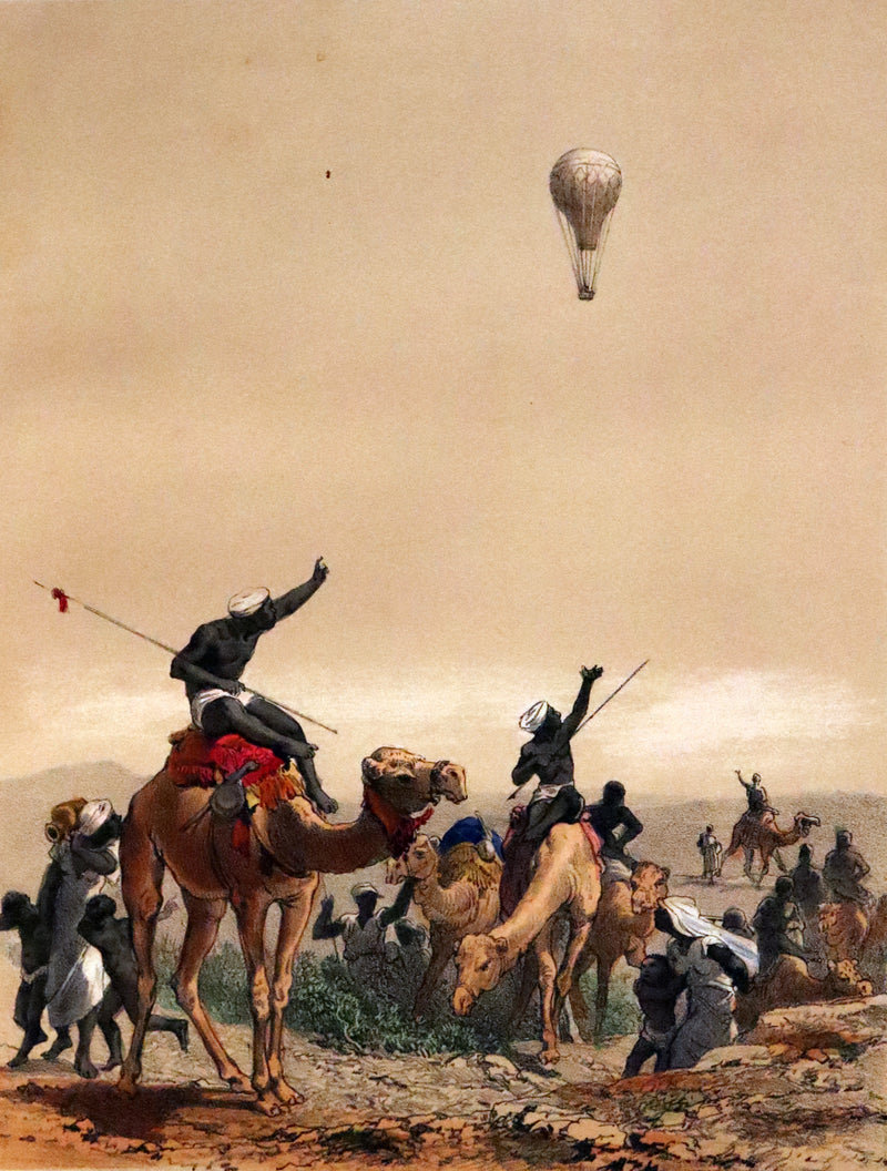 1870 Rare French Ballooning Book - Adventures of Paul Abducted by a Balloon (Aventures de Paul enlevé par un ballon).