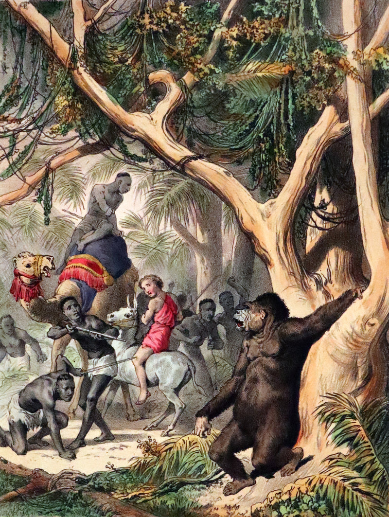 1870 Rare French Ballooning Book - Adventures of Paul Abducted by a Balloon (Aventures de Paul enlevé par un ballon).