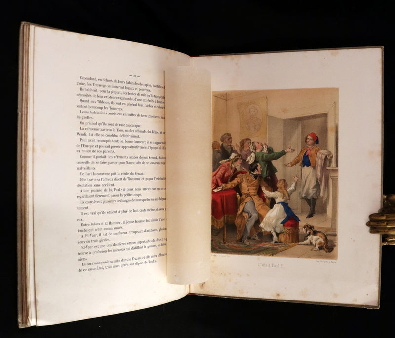 1870 Rare French Ballooning Book - Adventures of Paul Abducted by a Balloon (Aventures de Paul enlevé par un ballon).