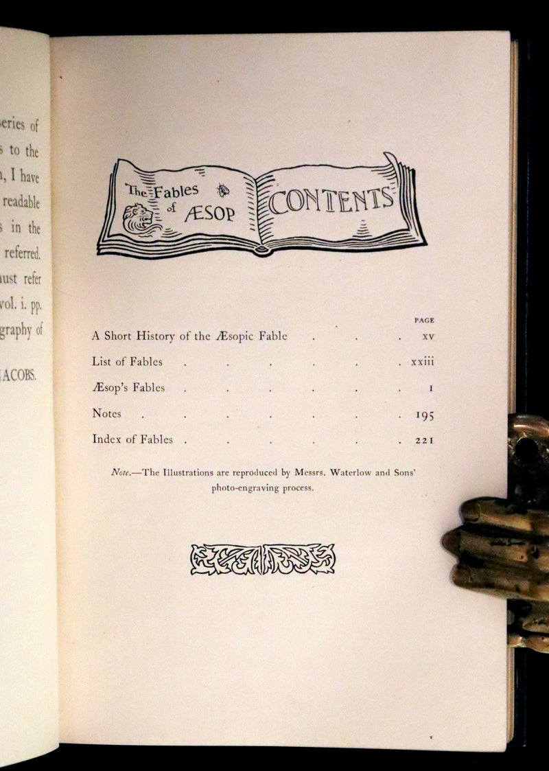 1894 Rare First Edition - The Fables of Aesop, beautifully Illustrated by Richard Heighway.